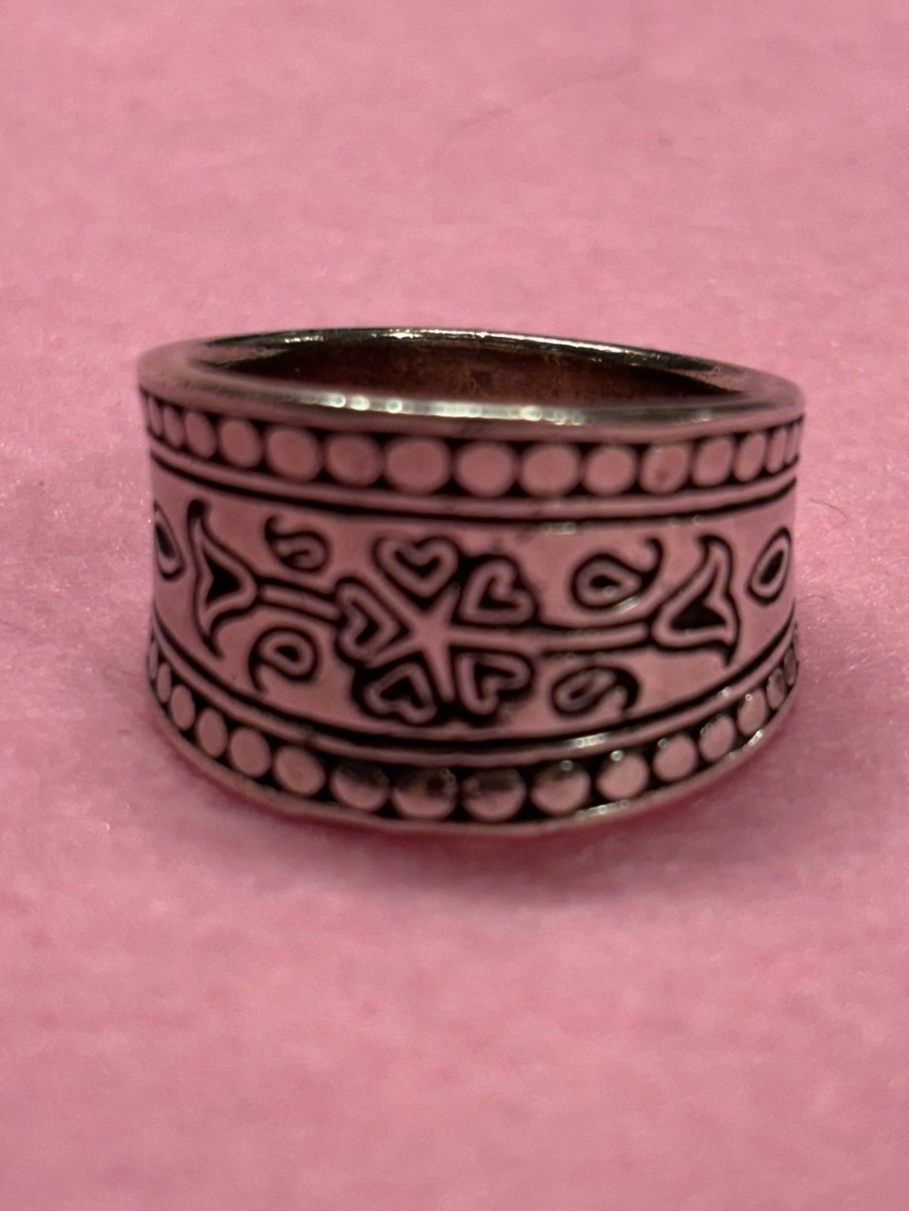 Brighton Silver Heart Motif Ring